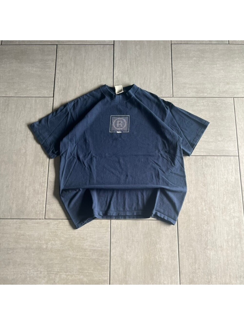 Vintage Mossimo Navy Graphic Logo T-Shirt Size XL Casual Streetwear
